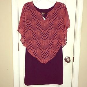 Burnt orange sheer dress never worn tag still on